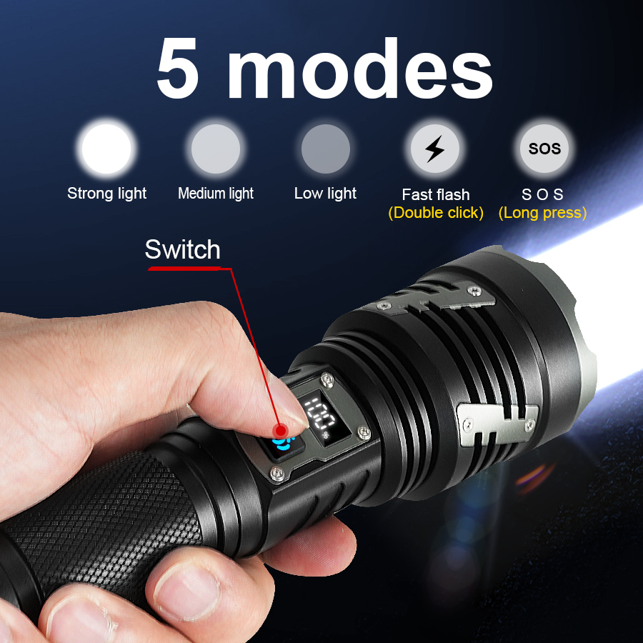 High Power Led Flashlight XHP3 - Quality Outdoor Power 评论和价格