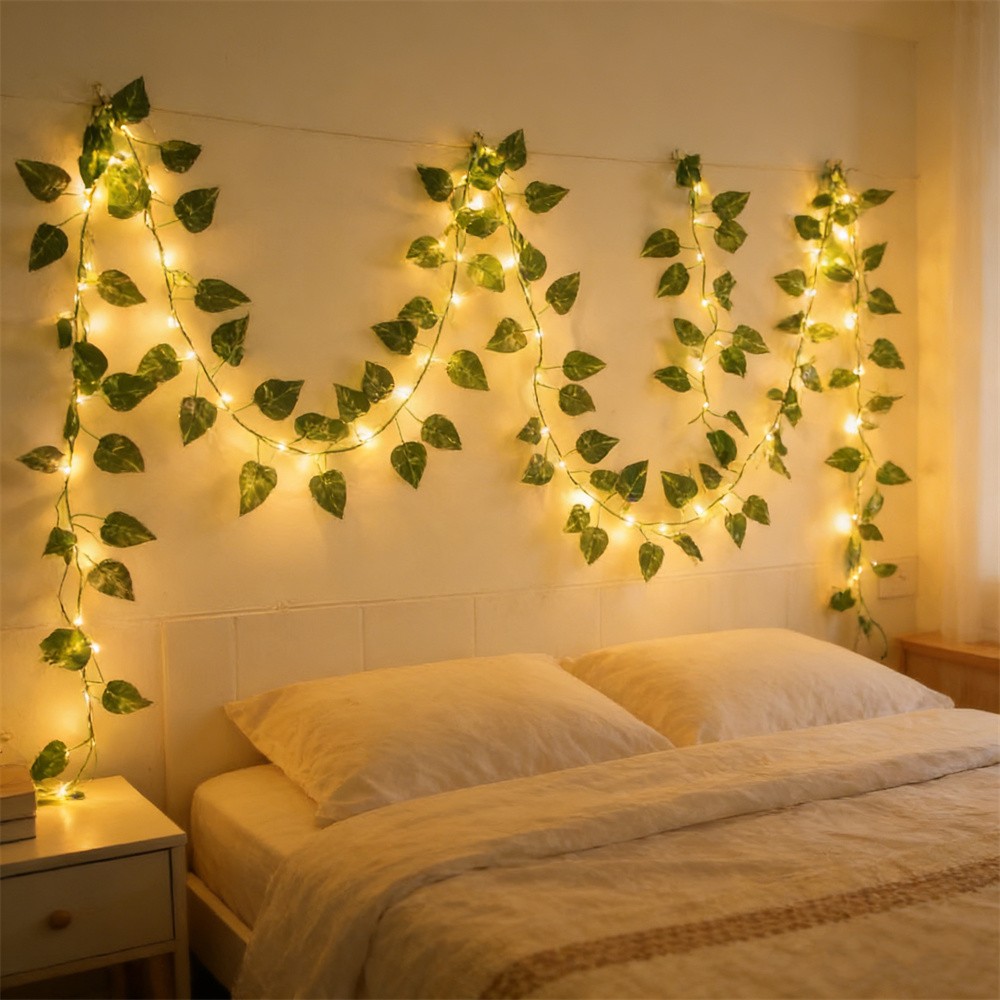 LED Green Rattan Leaf Fairy Li - Outdoor Power For Wedding 评论和价格
