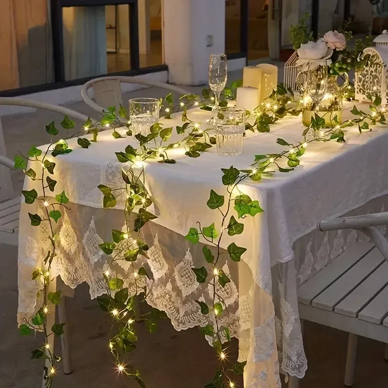 LED Green Rattan Leaf Fairy Li - Outdoor Power For Wedding 评论和价格
