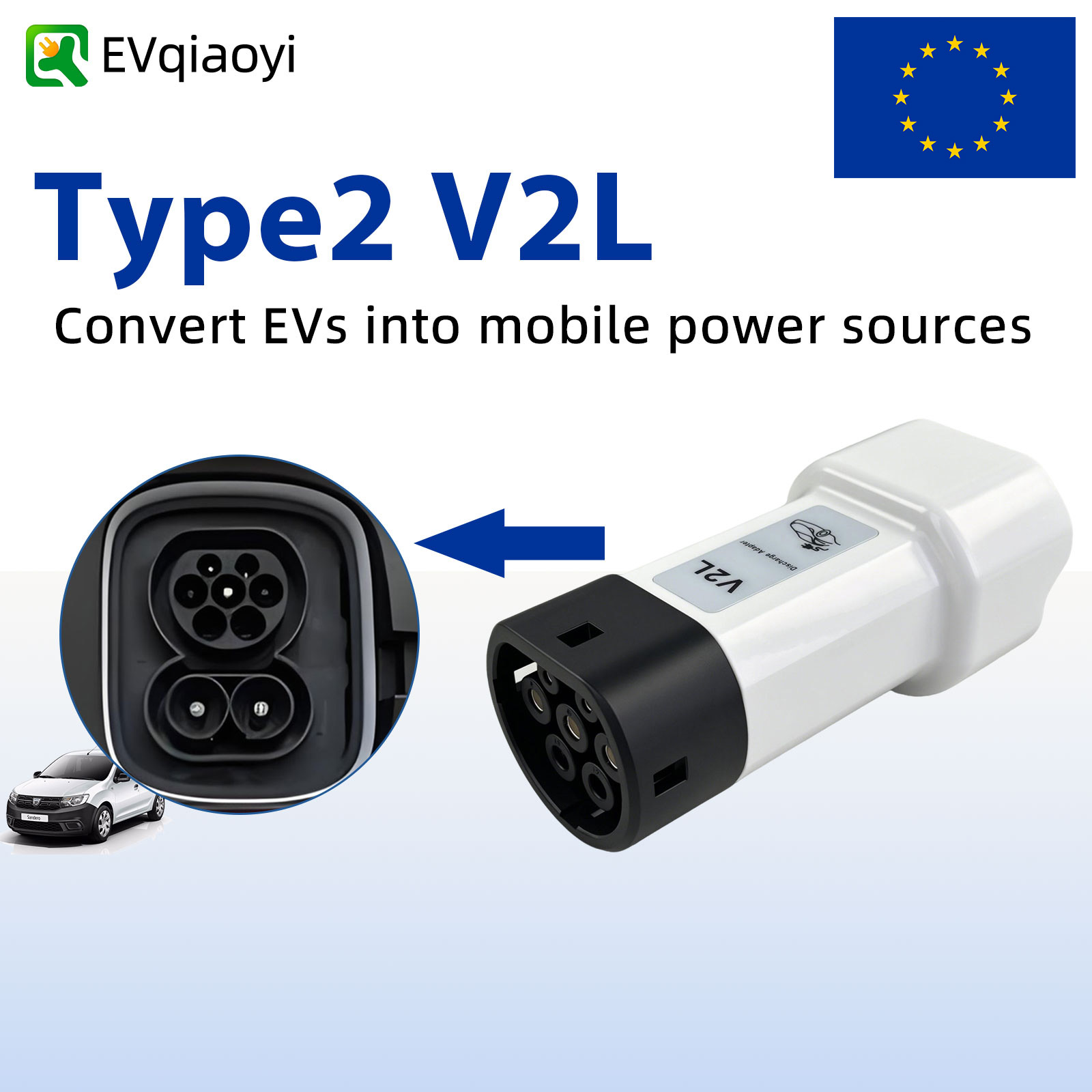 EVqiaoyi 16A Type2 V2L Dischar - Outdoor Power Plug 评论和价格