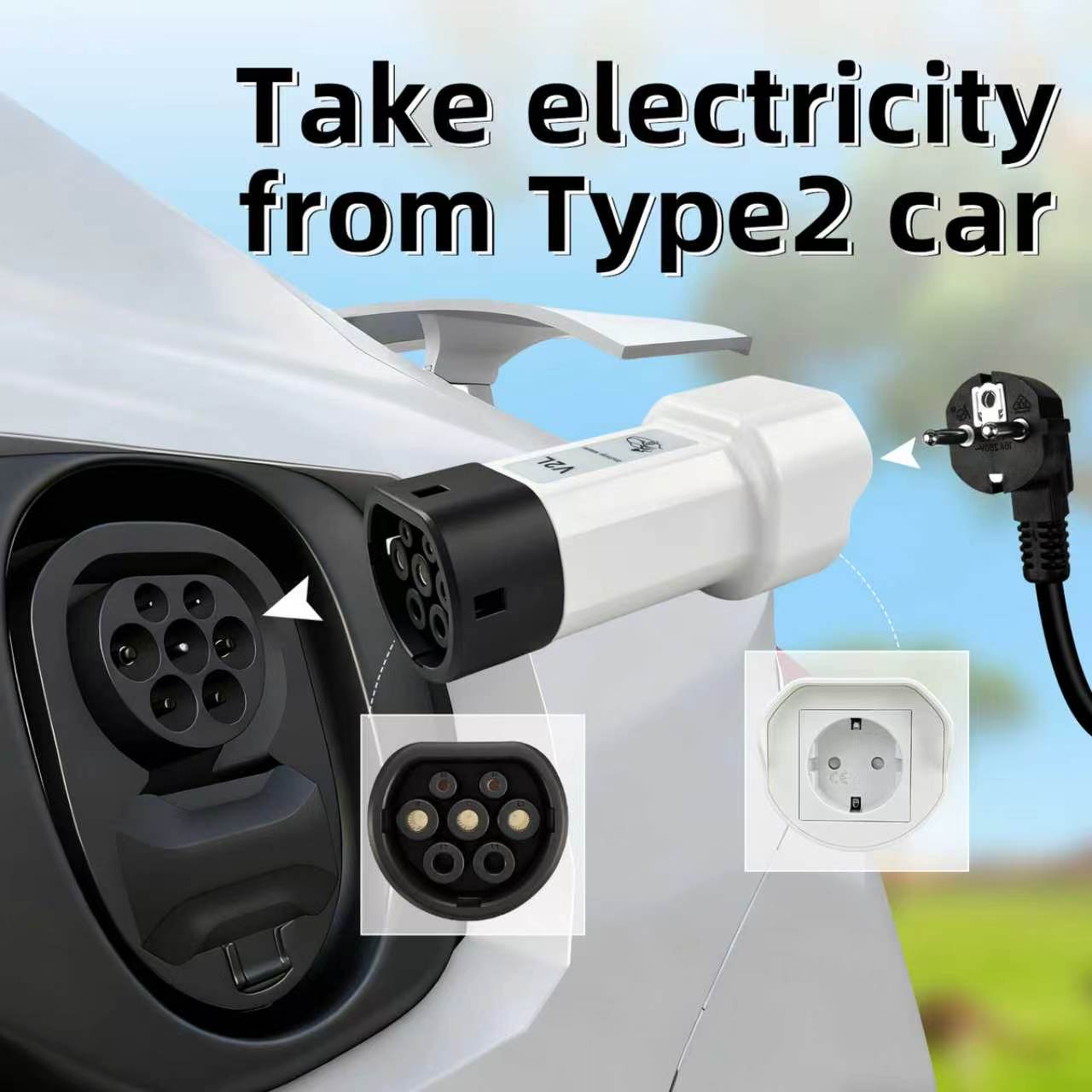 EVqiaoyi 16A Type2 V2L Dischar - Outdoor Power Plug 评论和价格