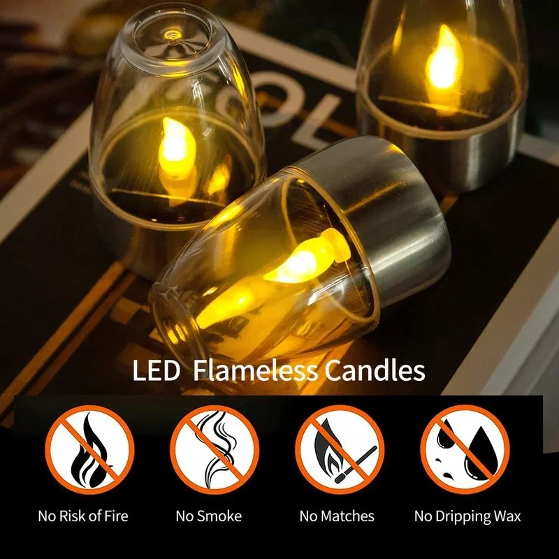 Solar Powered Flameless Candle - Outdoor Power For Wedding 评论和价格