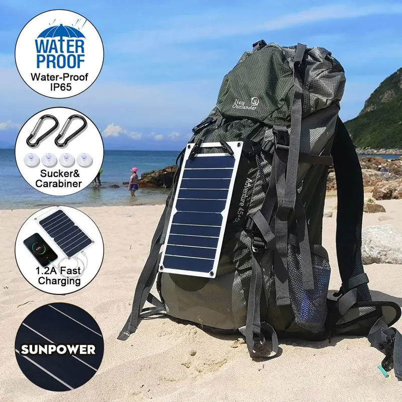 30W Foldable Solar Charger 5V  - Outdoor Power Distribution Panel 评论和价格