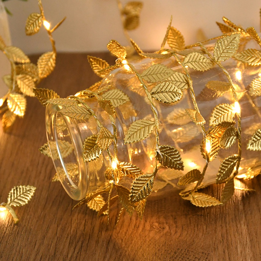 Golden Leaf Rattan Copper Wire - Outdoor Power For Wedding 评论和价格