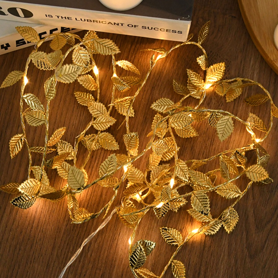 Golden Leaf Rattan Copper Wire - Outdoor Power For Wedding 评论和价格