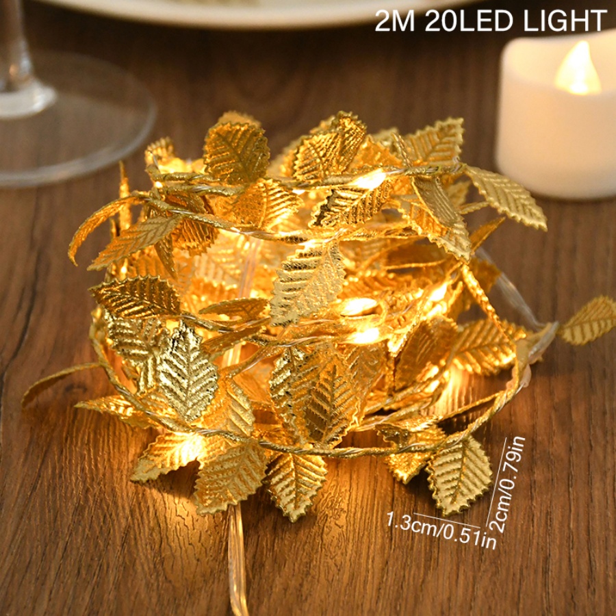 Golden Leaf Rattan Copper Wire - Outdoor Power For Wedding 评论和价格