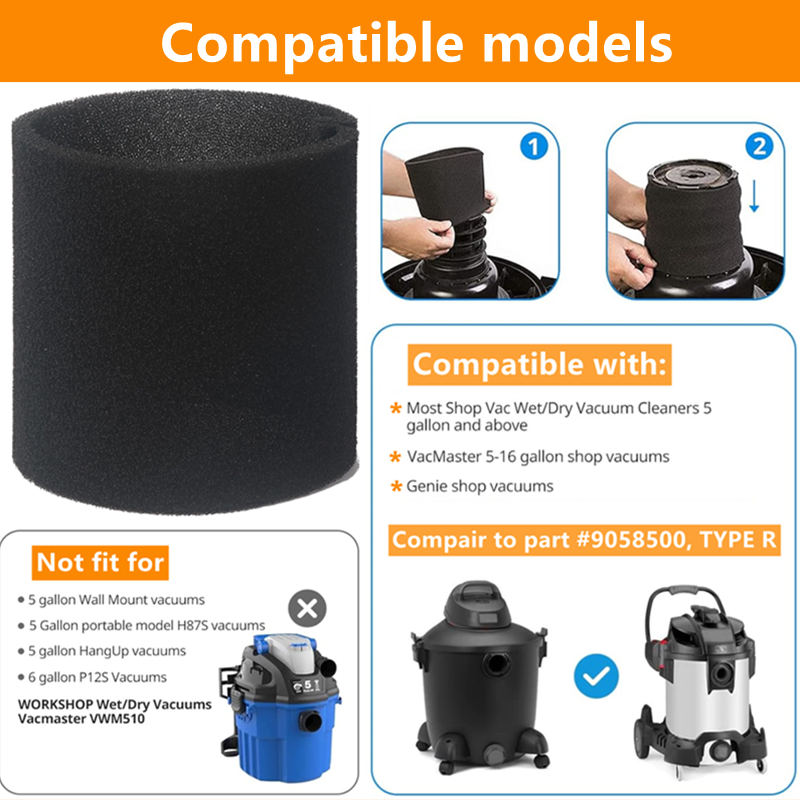 3pcs Foam Sleeve Foam Replacem - Wet Dry Vacuum Shop 评论和价格