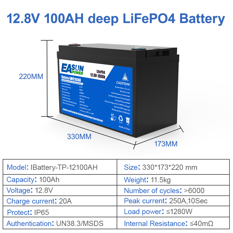 EASUN POWER 12V 100Ah LiFePO4  - Outdoor Power Inverter 评论和价格