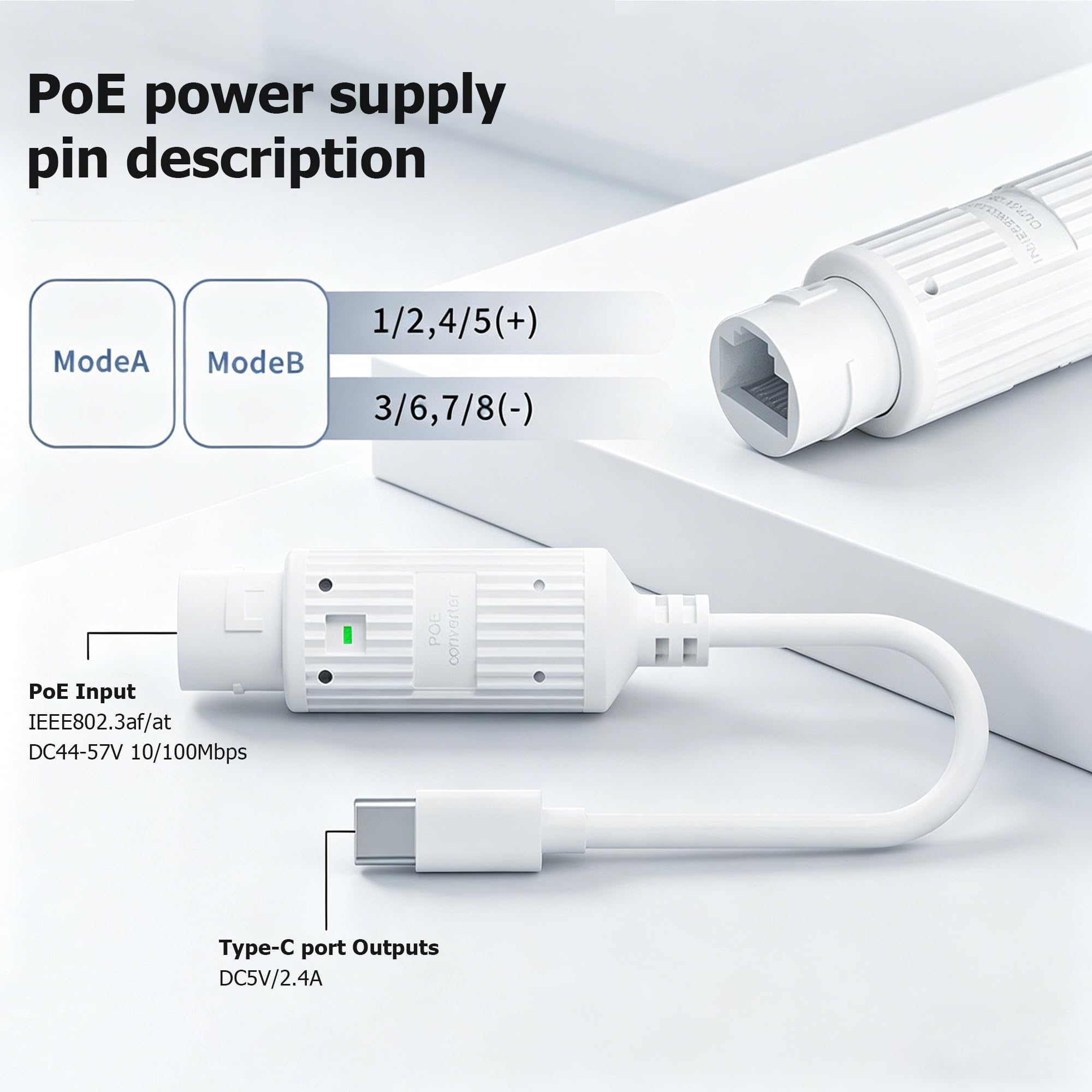 POE to USB-C Power Converter R - Outdoor Power Adapter Usb C 评论和价格
