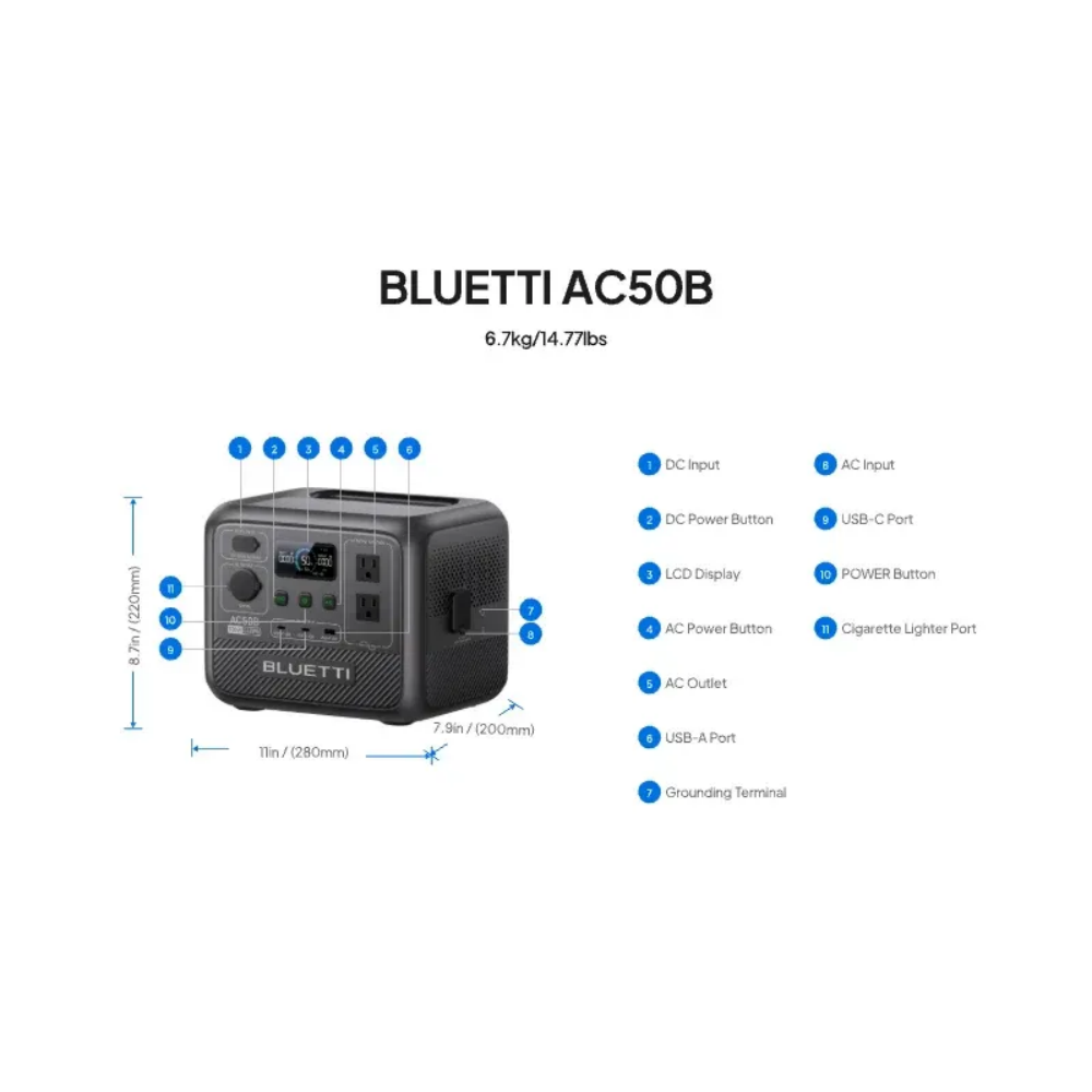 BLUETTI AC50B Portable Power S - Outdoor Power Inverter 评论和价格