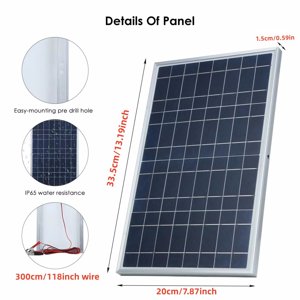 35W Solar Panel Kit Complete 1 - Outdoor Power Distribution Panel 评论和价格