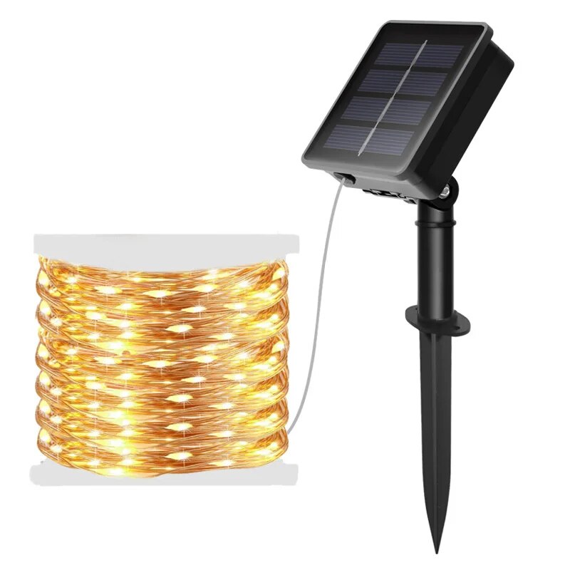100 LED Solar Fairy Waterproof - Outdoor Power For Wedding 评论和价格