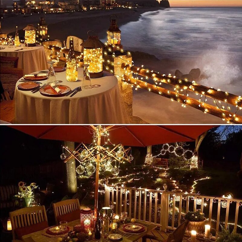 100 LED Solar Fairy Waterproof - Outdoor Power For Wedding 评论和价格