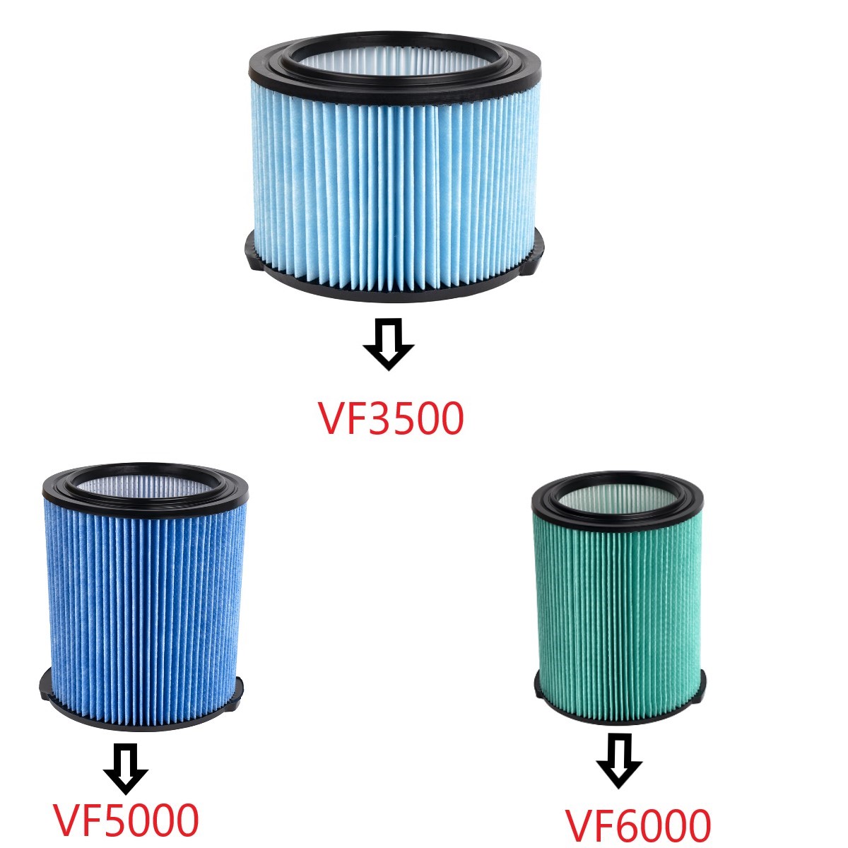 VF6000 VF5000  VF3500 Standard - Wet Dry Vacuum Shop 评论和价格