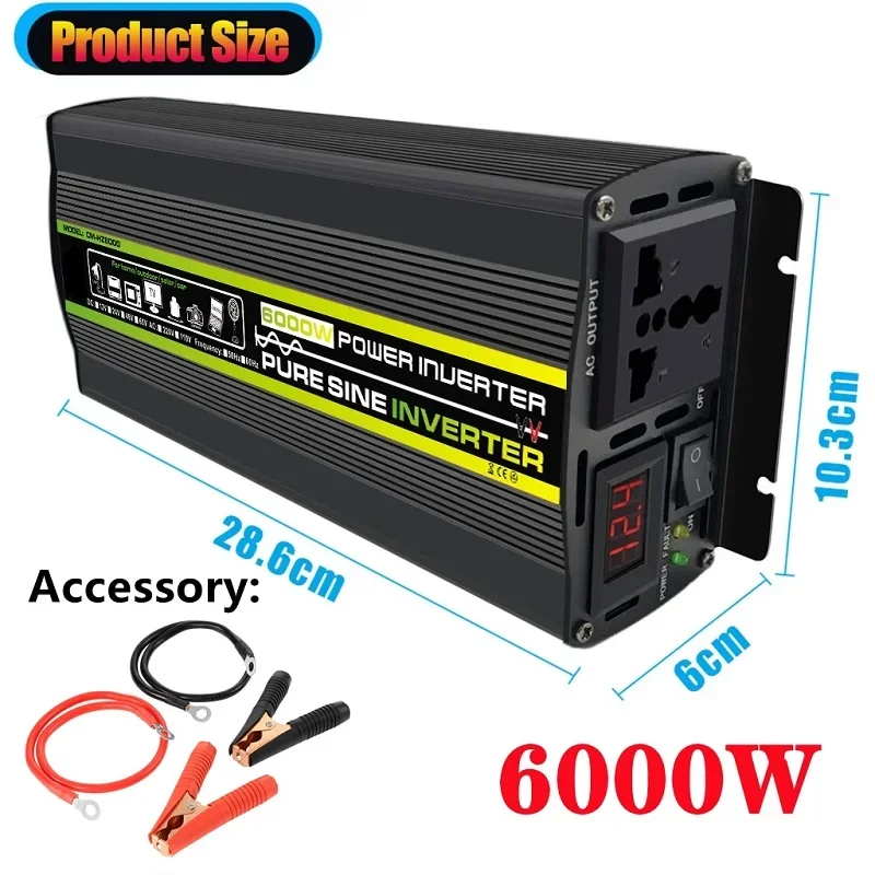 6000W DC12/24V to AC 220V Pure - Outdoor Power Inverter 评论和价格