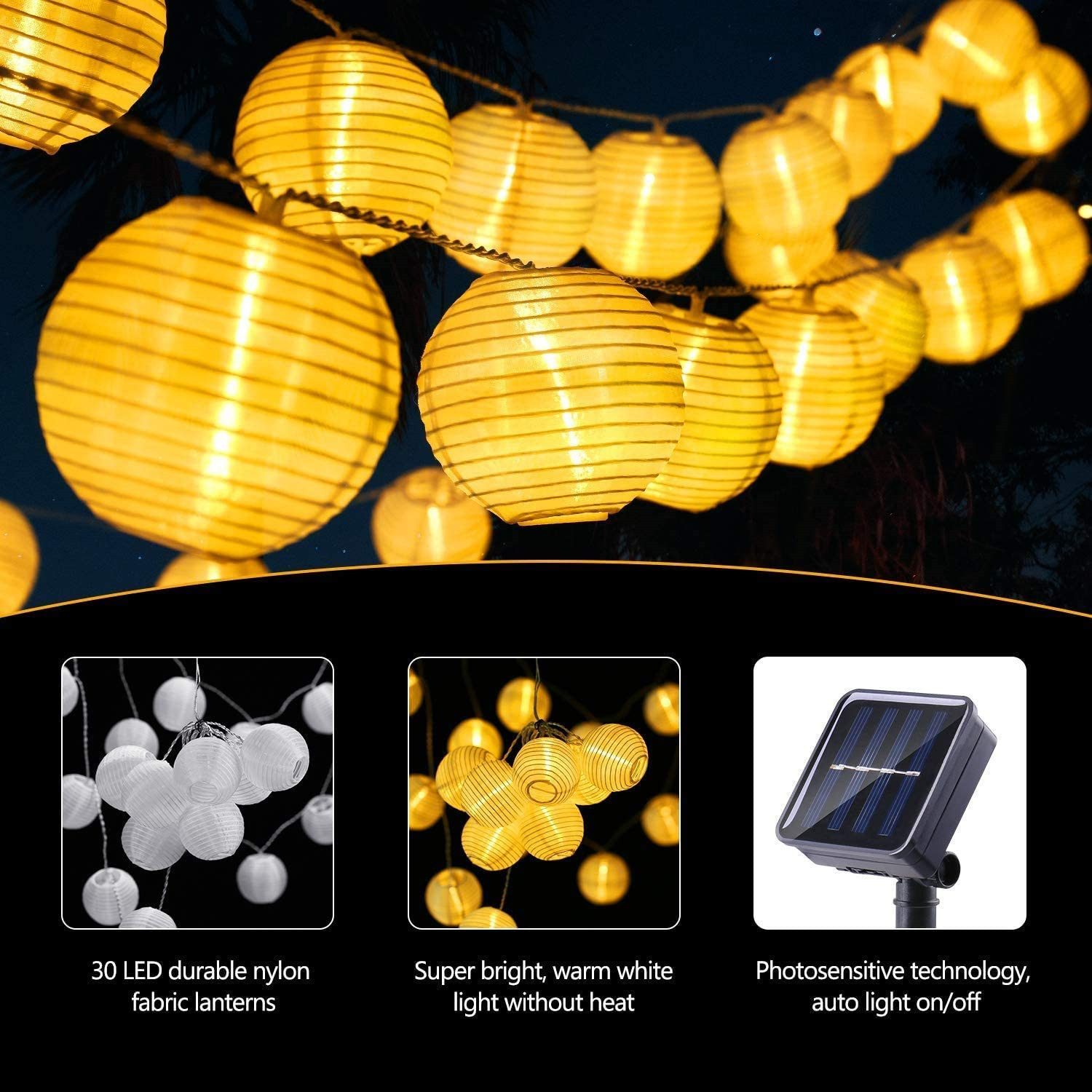 LED Solar Lantern String Light - Outdoor Power For Wedding 评论和价格